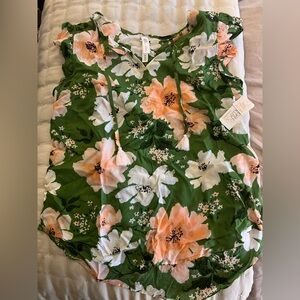 Gilligan & O'Malley Green Floral Lounge set NWT!